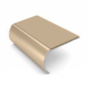 Bullnose Aluminium Stair Nosing 2.75m Single Channel PVC, beige insert, Satin Bronze finish