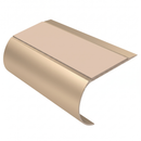 Aluminium Stair Nosing 70mm Tread 2.75m Bullnose, sahara insert, Satin Bronze finish
