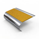 MorGrip Bullnose Stair Nosing 70mm Tread Various Lengths, solar - mor grip insert, Mirrorflect Silver finish