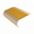 MorGrip Bullnose Stair Nosing 70mm Tread Various Lengths, solar - mor grip insert, Satin Bronze finish