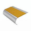 MorGrip Bullnose Stair Nosing 70mm Tread Various Lengths, solar - mor grip insert, Satin Silver finish