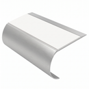 Aluminium Stair Nosing 70mm Tread 2.75m Bullnose, white insert, Satin Silver finish