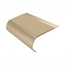 Bullnose Stair Nosing 70mm Aluminium Single Channel PVC, beige insert, Satin Bronze finish