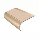 Single Channel Bullnose Stair Nosing 70mm Tread 2.75m, sahara insert, Satin Bronze finish