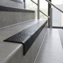 Bullnose Stair Nosing with Non-Slip Inserts, Custom Lengths 250-2700mm professionally fitted in use