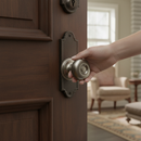 Premium Victorian Style Louvre Door Knob with Satin Nickel Finish for Elegant Home Decor