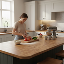 Premium Rounded Edge Laminate Worktop 3000mm x 600mm x 38mm - Durable Oak Effect for Modern Kitchens