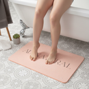 Premium Non-Slip Pink Stone Bath Mat - Mid Century Modern Design, 39 x 60cm, Boho Bathroom Decor