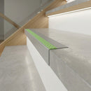 Illuminated Anti Slip Stair Nosing 56x55mm Aluminium DDA