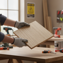 Premium Unfinished Oak Internal Door Sample Swatch for Home Aesthetics and Design Visualization