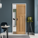 Premium Unfinished Oak 1930s DX 4 Panel Framed Pocket Door Set for Timeless Interior Design