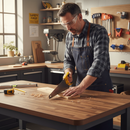 Premium Rounded Edge Laminate Worktop 3000mm x 600mm x 38mm - Durable Walnut Effect for Elegant Kitchen Design