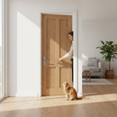 Premium Unfinished Victorian 4 Panel Flat Internal Oak Door for Custom Staining and Painting