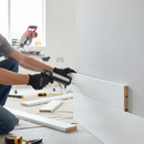 Premium White Painted Contemporary Skirting Board 2.4m Length, 13mm Thickness with S-Shaped Ogee Profile for Modern Interiors