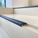 Tile In Stair Nosing 30x10mm Aluminium PVC Two Part, 2.5m Length — Colour: Black