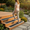 Heavy Duty Nosing Non Slip Decking Aluminium Screw Down Plates 120mm x 45mm x 635mm for Marine and Garden Use