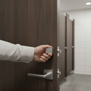 Premium Satin Chrome Square Thumbturn Lock for Bathroom Privacy - Ideal for Industrial Style Doors