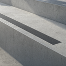 55mm carborundum anti-slip insert band fitted into a stair tread
