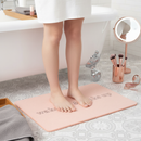 Premium Non-Slip Bathmat with Chic Design - 39x60cm Soft Pink Stone for Makeup Lovers