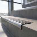 Aluminium Stair Tread Cover 157mm x 40mm with Carborundum Anti-Slip Insert — Anti-Slip Insert Colour: Graphite