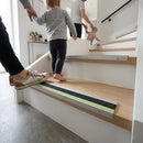 Aluminium anti-slip stair nosing strip 60x32mm showing textured surface for indoor outdoor safety