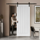 Professional White Moulded Internal Sliding Door Set with Compact Track System and Elegant Design for Modern Interiors