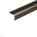 Light Gray Non Slip Aluminium Stair Nosing With Anti Slip Tape 41mm x 26.6mm