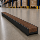 Carborundum insert strip in reddish chestnut brown grit