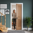 Premium Traditional Victorian 4 Panel Framed Pocket Door Set - Unfinished Oak for Customisation