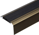 Anodised aluminium stair nosing 1200mm 46x30mm — Olive finish colour swatch