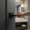 Premium Square WC Turn and Release Set in Matt Black Finish for Modern Bathroom Privacy Locks