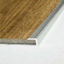 Anodised aluminium LVT U-edging profile for 5mm luxury vinyl tile flooring - all colour options