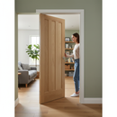 Premium Unfinished Oak Internal Door with 3 Panels for Custom Finishing and Solid Core Construction