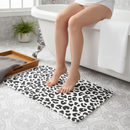 Premium Cheetah Print Bath Mat with Non-Slip White Stone Backing - Soft Microfiber for Safety and Style in Your Bathroom