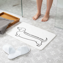 Premium Non-Slip Bathmat for Dog Lovers - Cute Dachshund Design, 24 x 16 Inches, Easy to Clean, Anti-Mould and Hygienic