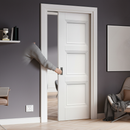 Premium White Primed Internal Pocket Door Set - Modern Design, Space-Saving Solution, Customizable Finish
