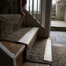 55mm aluminum alloy stair nosing ramp with anti-slip surface for indoor and outdoor step safety