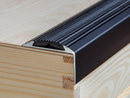 Anodised aluminium stair nosing 1200mm 46x30mm — Black finish colour swatch