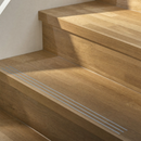 Aluminium Flat Plate Stair Tread Inserts, Custom Lengths 250-2800mm — Aluminium Finish: Satin