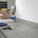 Premium Rounded Edge Laminate Upstand 3000mm - Stone Effect for Modern Kitchens - High-Quality Professional Grade for Industrial and Commercial App...