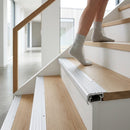 Silver aluminum stair nosing strip 30x10mm profile for edge protection on indoor and outdoor steps