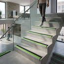 Aluminium stair nosing profile 56x55mm with anti-slip insert for DDA compliant indoor outdoor use