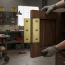 Premium Washered Butt Hinges 76mm with Satin Brass Finish for Interior Doors - High-Quality Professional Grade for Industrial and Commercial Applic...