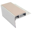 Heavy duty tile-in stair nosing in Beige - 10mm and 12.5mm tile depth, 1.0m to 3.22m lengths