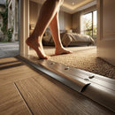 Brushed steel nickel aluminum door threshold strip 40x12mm profile for indoor outdoor use