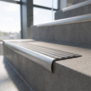 Aluminium Stair Tread Cover 157mm x 40mm with Carborundum Anti-Slip Insert — Anti-Slip Insert Colour: Speckled Pebble