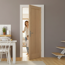 Premium Unfinished Internal Shaker 1 Panel Door in High-Quality White Oak with Solid Core Construction for Durability