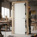 Premium White Internal Moulded Smooth Cottage 5 Panel Door - Durable and Ready for Painting