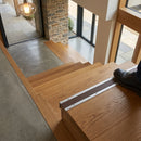 Heavy duty aluminum stair nosing profile 72x55mm showing metallic finish suitable for indoor and outdoor use