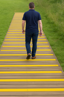 90mm Medium Grit Non-Slip Decking Strips for Wet & Frosty Conditions - Durable GRP, Easy Installation, Anti-Slip Safety for Indoor & Outdoor Use